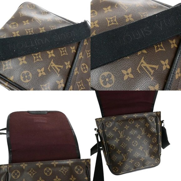 LOUIS VUITTON Bass PM Shoulder Bag Monogram Macassar Brown Black - Picture 15 of 15